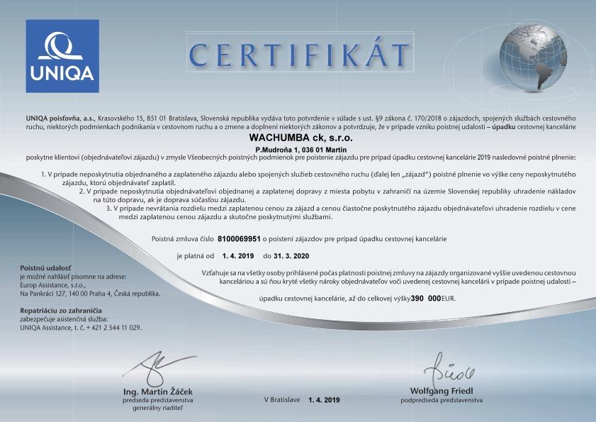 certifikat poistenia proti insolventnosti